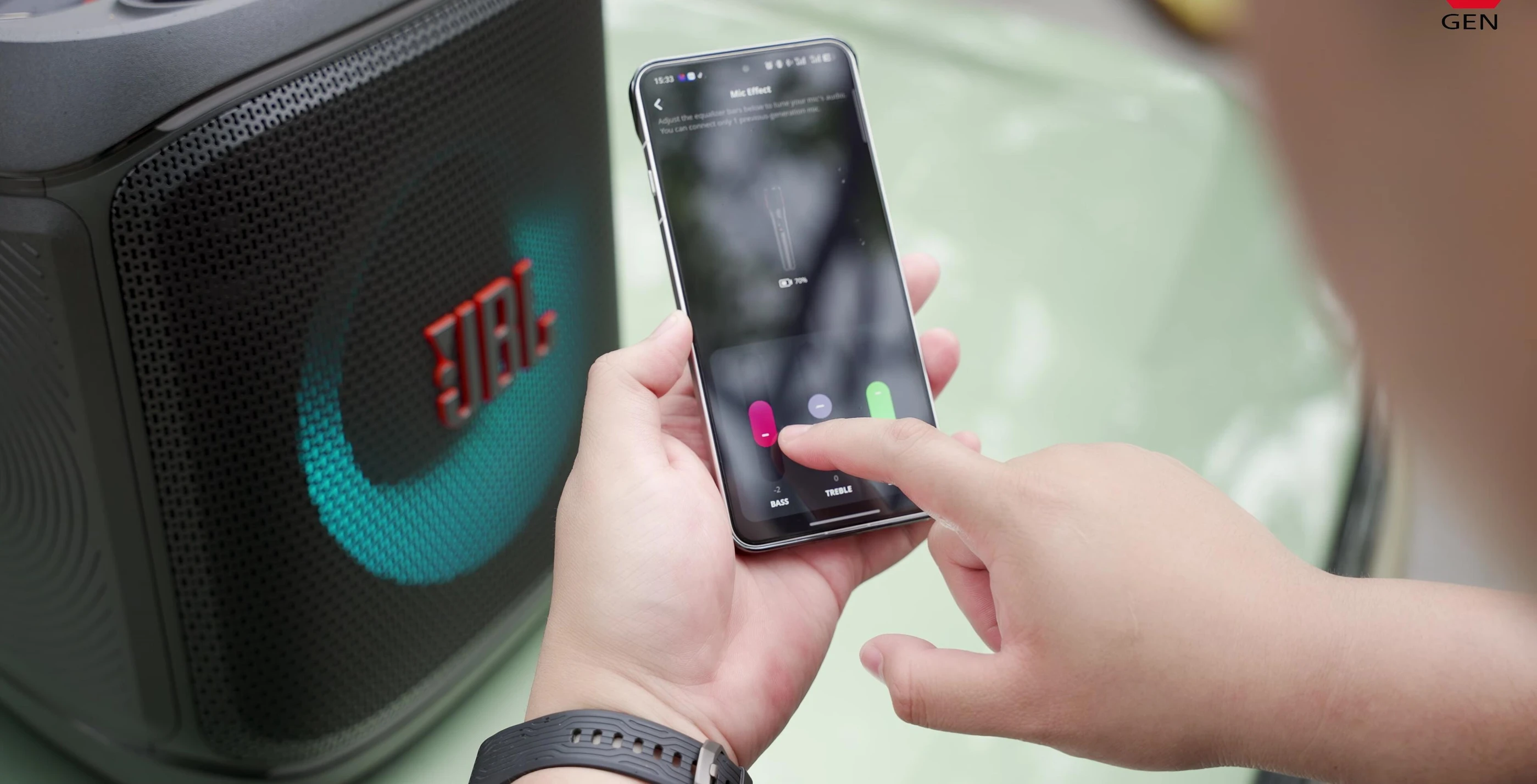 Ảnh chụp màn hình phần chỉnh sửa Equalizer trên ứng dụng