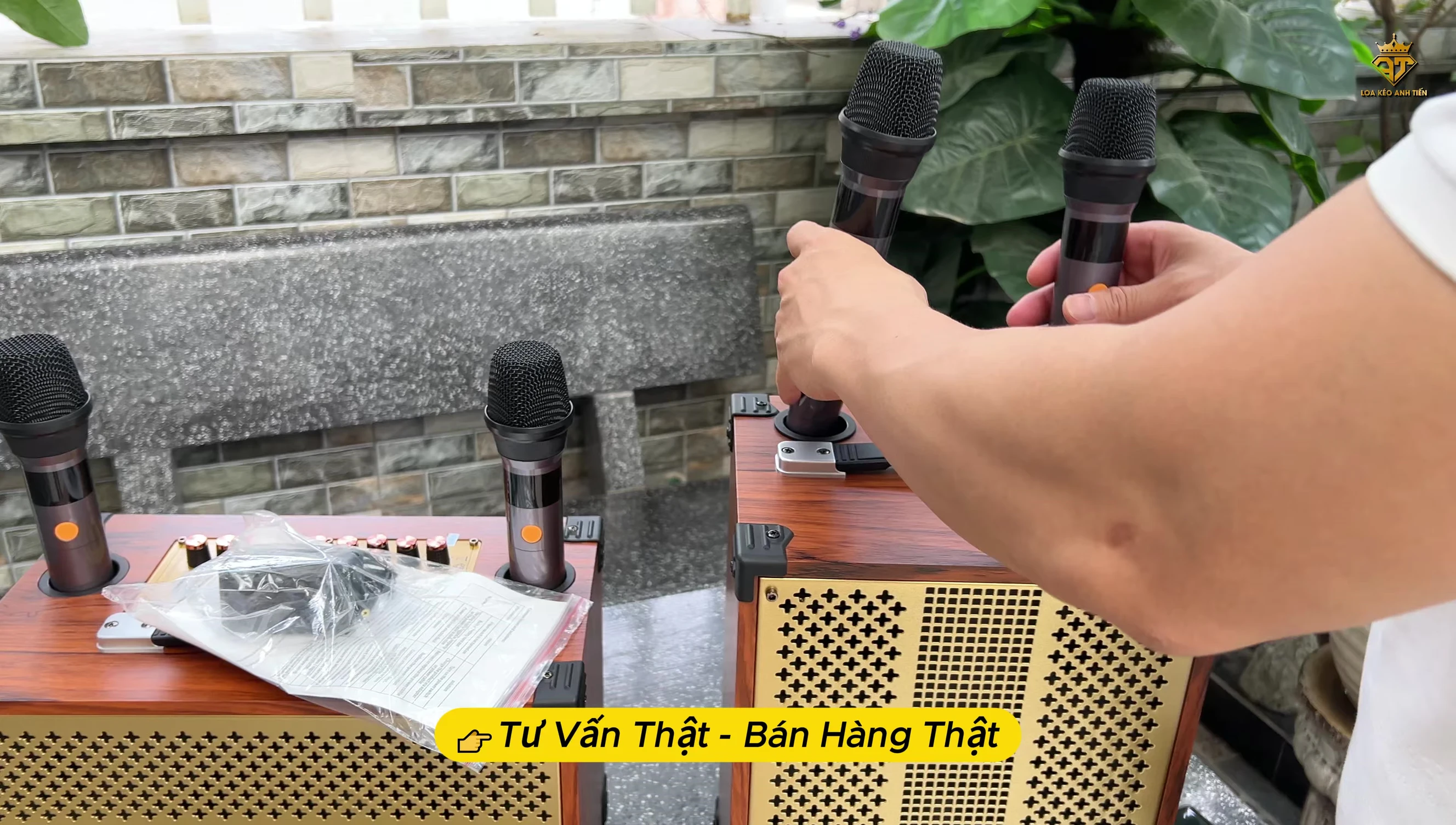 Ảnh chụp các phụ kiện đi kèm loa