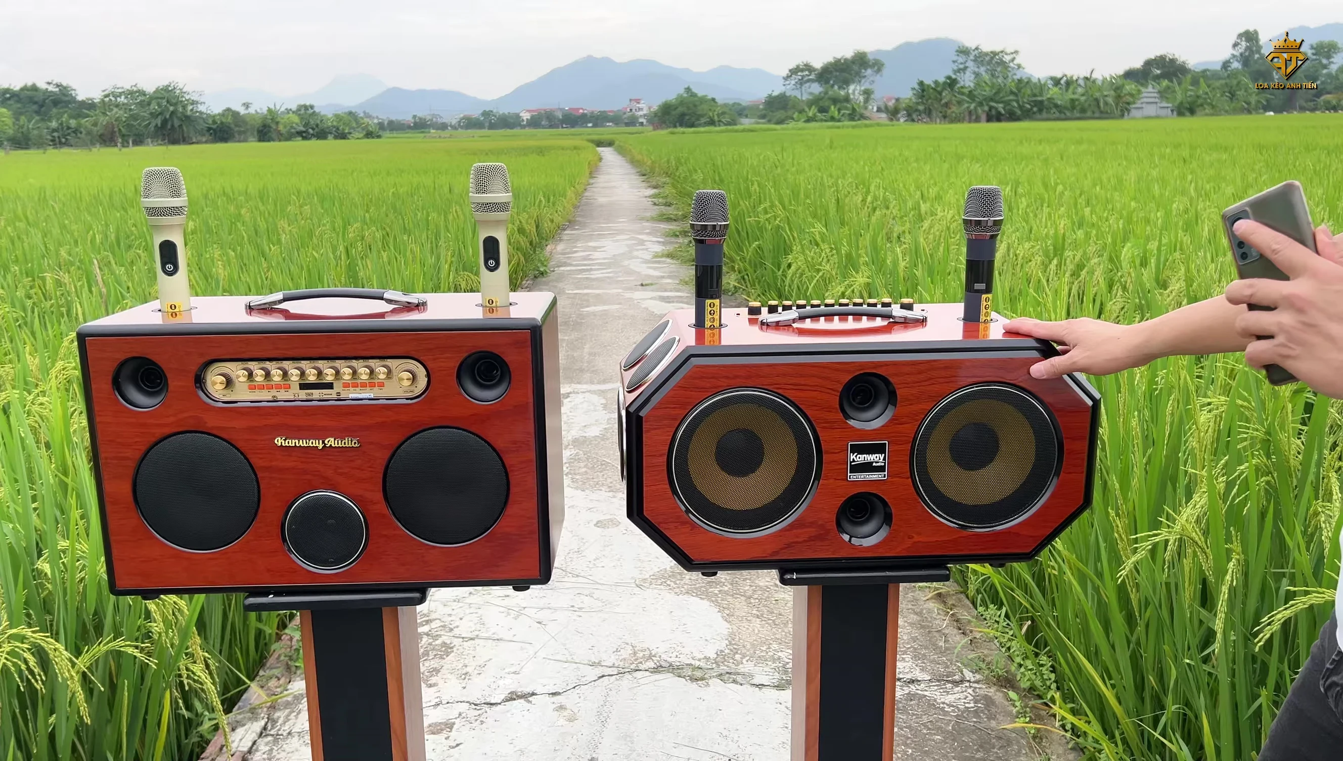 Hình ảnh thể hiện kích thước của loa