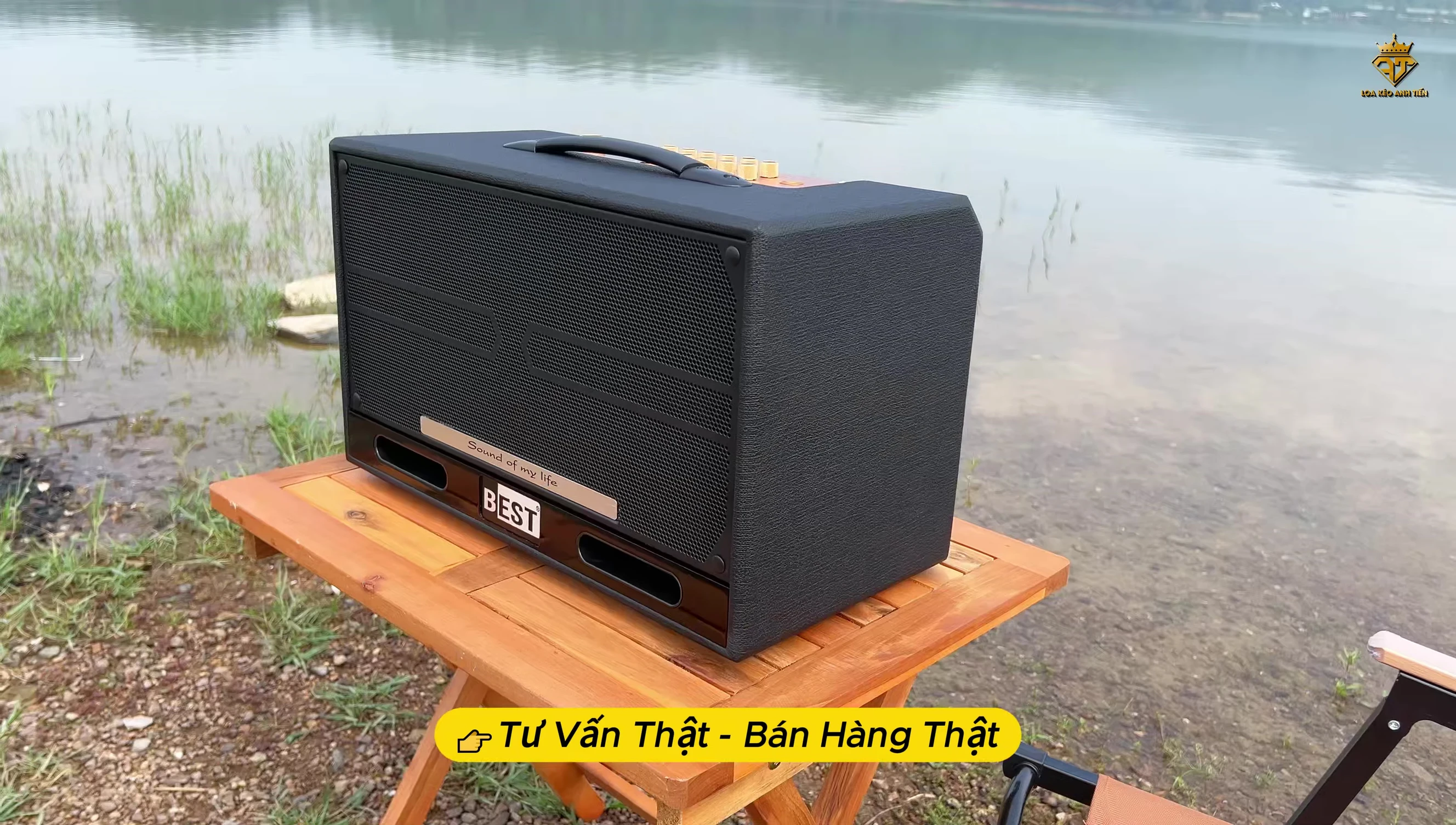 Hình ảnh loa đang phát nhạc, thể hiện chất lượng âm thanh