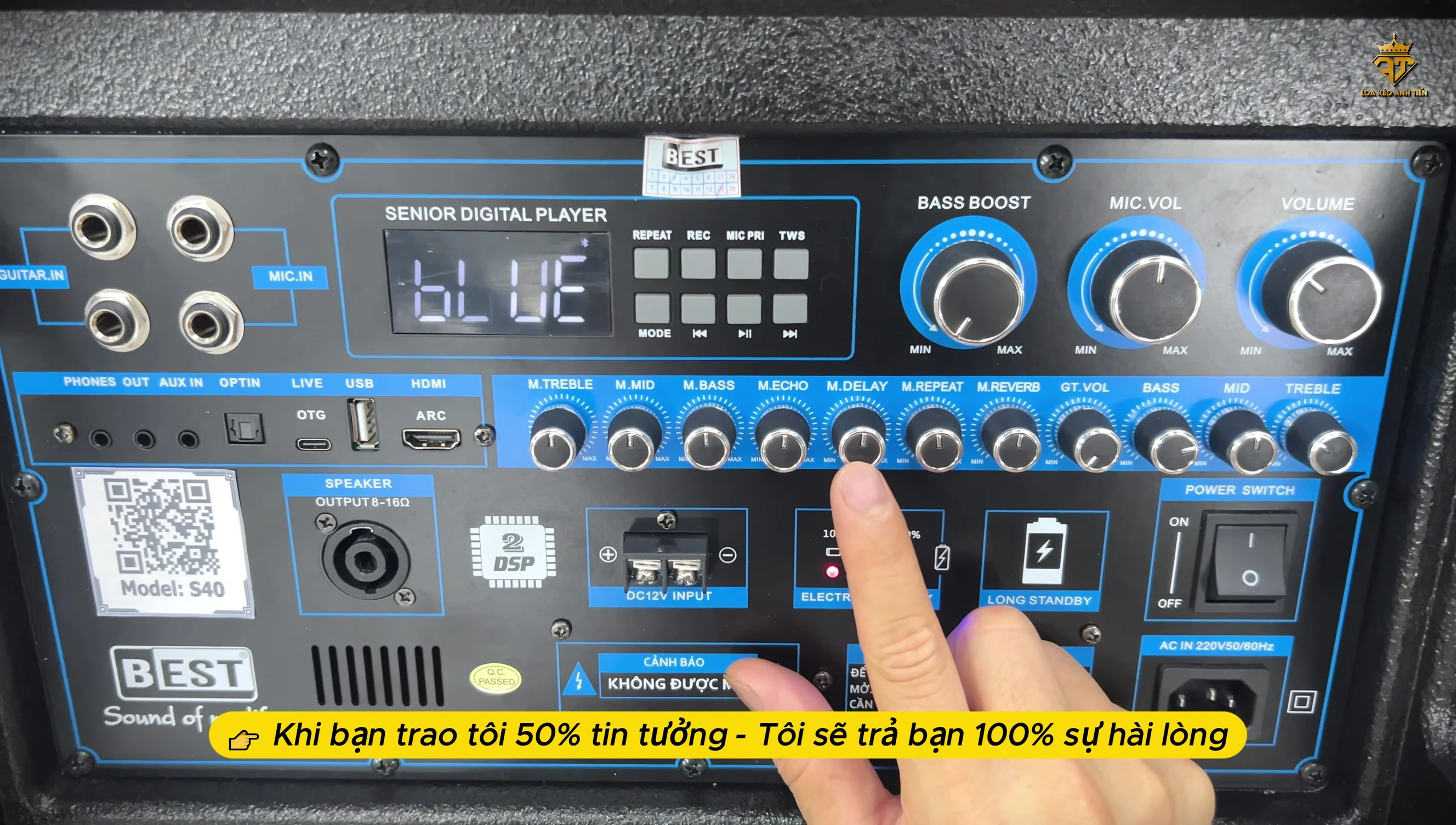 Ảnh hướng dẫn cách điều chỉnh Delay và Echo